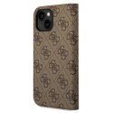 Guess GUBKP14MHG4SHW iPhone 14 Plus 6,7" brązowy/brown book 4G Vintage Gold Logo