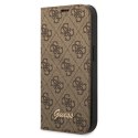 Guess GUBKP14SHG4SHW iPhone 14 6,1" brązowy/brown book 4G Vintage Gold Logo