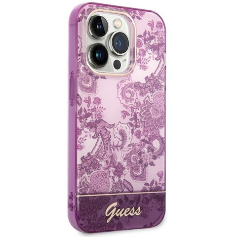 Guess GUHCP14XHGPLHF iPhone 14 Pro Max 6,7" fuksja/fuschia hardcase Porcelain Collection