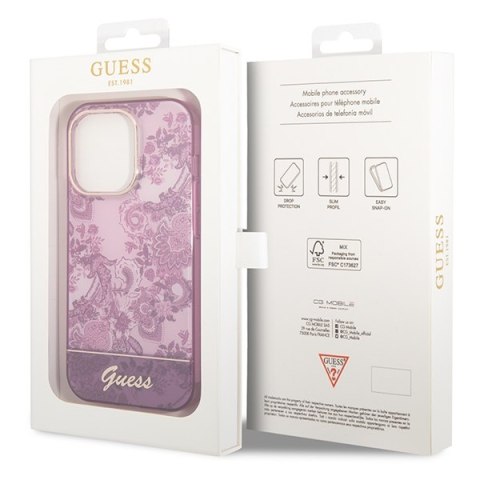 Guess GUHCP14XHGPLHF iPhone 14 Pro Max 6,7" fuksja/fuschia hardcase Porcelain Collection