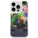 Guess GUHCP14XLFLSB iPhone 14 Pro Max 6,7" niebieski/blue hardcase Flower Liquid Glitter