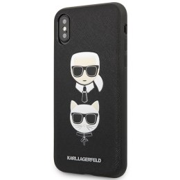 Karl Lagerfeld KLHCI65SAKICKCBK iPhone XS Max czarny/black hardcase Saffiano Karl&Choupette Head