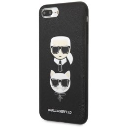 Karl Lagerfeld KLHCI8LSAKICKCBK iPhone 7 Plus / 8 Plus czarny/black hardcase Saffiano Karl&Choupette Head