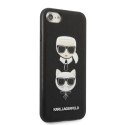 Karl Lagerfeld KLHCI8SAKICKCBK iPhone 7/8 / SE 2020 / SE 2022 czarny/black hardcase Saffiano Karl&Choupette Head