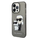 Karl Lagerfeld KLHCP14LHNKCTGK iPhone 14 Pro 6,1" czarny/black hardcase Gliter Karl&Choupette