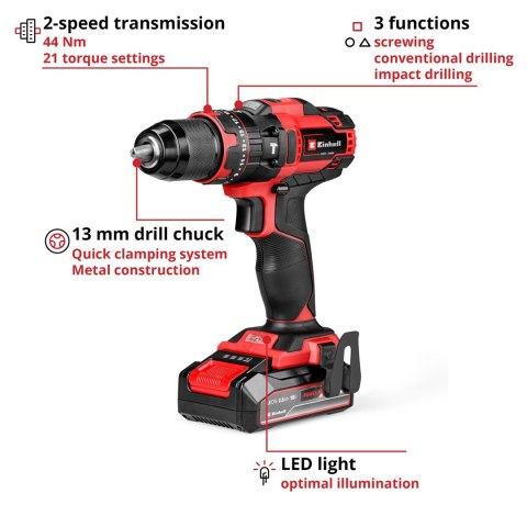 Einhell Wkrętarka TE-CD 18/44 Li 1x2,5Ah