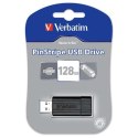 Verbatim USB flash disk, USB 2.0, 128GB, Pinstripe, czarny, 49071