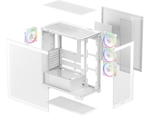 Obudowa DeepCool CG580 4F V2 Midi Tower Biała R-CG580-WHADA4-G-2