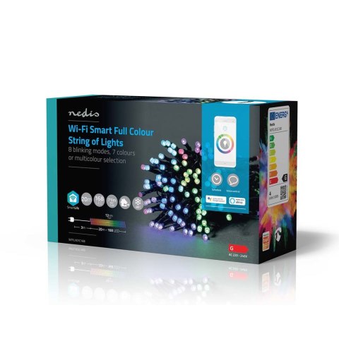 Nedis SmartLife Dekoracyjne LED Wi-Fi RGB 168 LED's 20m Android™ / IOS