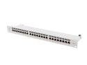 LANBERG PATCH PANEL 24 PORT 1U 19" KAT.7 FTP SZARY PPS7-1024-S