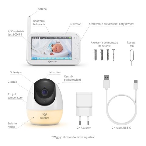 Niania elektroniczna TrueLife NannyCam R4 Pro