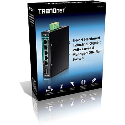 TRENDnet Industrie Switch 6 Port Gbit Manag.L2+ PoE+ Metall