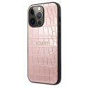 Guess GUHCP13LPCRBPI iPhone 13 Pro / 13 6,1" różowy/pink Croco Strap Collection