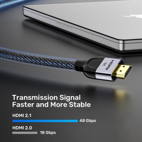 UNITEK KABEL HDMI 2.1 8K LUX OPLOT 1M