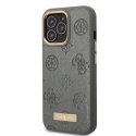 Guess GUHMP13LSAPSTG iPhone 13 Pro / 13 6,1" szary/grey hardcase Peony Logo Plate MagSafe