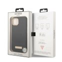 Guess GUHMP13MSAPSTK iPhone 13 6,1" czarny/black hardcase Peony Logo Plate MagSafe