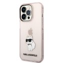 Karl Lagerfeld KLHCP14LHNCHTCP iPhone 14 Pro 6,1" różowy/pink hardcase Ikonik Choupette