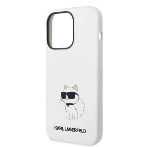 Karl Lagerfeld KLHCP14LSNCHBCH iPhone 14 Pro 6,1" hardcase biały/white Silicone Choupette