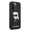 Karl Lagerfeld KLHCP14LSNIKBCK iPhone 14 Pro 6,1" hardcase czarny/black Silicone Ikonik