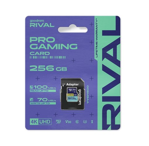 GOODRAM microSDXC 256GB V30 UHS I U3 RIVAL + adapter
