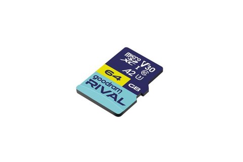 GOODRAM microSDXC 64GB V30 A2 UHS I U3 RIVAL + adapter