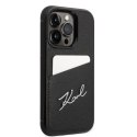 Karl Lagerfeld KLHCP14XCSSK iPhone 14 Pro Max 6,7" hardcase czarny/black Signature Logo Cardslot