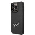 Karl Lagerfeld KLHCP14XCSSK iPhone 14 Pro Max 6,7" hardcase czarny/black Signature Logo Cardslot