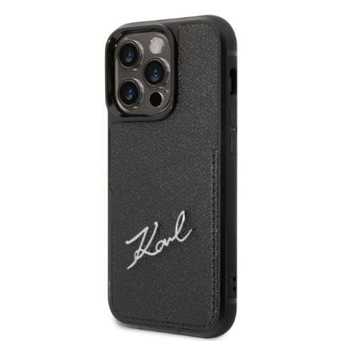 Karl Lagerfeld KLHCP14XCSSK iPhone 14 Pro Max 6,7" hardcase czarny/black Signature Logo Cardslot