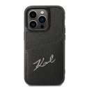 Karl Lagerfeld KLHCP14XCSSK iPhone 14 Pro Max 6,7" hardcase czarny/black Signature Logo Cardslot