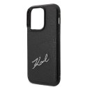 Karl Lagerfeld KLHCP14XCSSK iPhone 14 Pro Max 6,7" hardcase czarny/black Signature Logo Cardslot