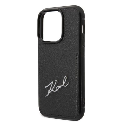 Karl Lagerfeld KLHCP14XCSSK iPhone 14 Pro Max 6,7" hardcase czarny/black Signature Logo Cardslot