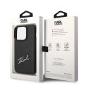 Karl Lagerfeld KLHCP14XCSSK iPhone 14 Pro Max 6,7" hardcase czarny/black Signature Logo Cardslot