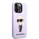 Karl Lagerfeld KLHCP14XSNIKBCU iPhone 14 Pro Max 6,7" hardcase purpurowy/purple Silicone Ikonik