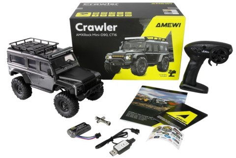 Amewi RC Crawler Mini-D90 AMXRock 4WD 1:16 RTR szary