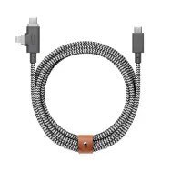 Kabel Native Union Belt Cable Duo Pro 240W USB-C - USB-C / lightning, 2,4 m (zebra)