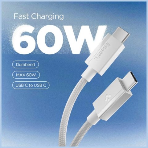 Kabel Spigen EB6015CC Essential USB-C 60W 150 cm biały