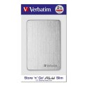 Verbatim zewnętrzny dysk twardy, Store,n,Go ALU Slim, 2.5", USB 3.0, 2TB, 53666, srebrny