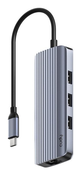 CUDY UH606 6-In-1 USB-C Hub with Gigabit
