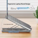 UNITEK PODSTAWKA POD LAPTOP REGULOWANA + HUB USB-C/A, HDMI 2.0, PD 100W