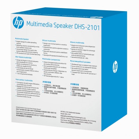 HP głośniki DHS-2101, 2.0, 6W, czarny, regulacja głośności, stołowy, 3,5 mm jack (USB)