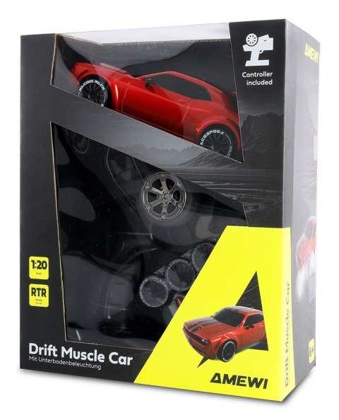 Amewi RC Drift Muscle Car 4WD w skali 1:20 RTR czerwony