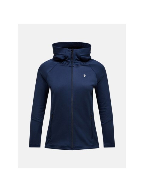 Bluza rozpinana damska Peak Performance Rider Essentials Zip Hood - blue shadow/blue shadow r.M