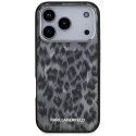 Etui Karl Lagerfeld IML Leopard Pattern MagSafe do iPhone 17 Pro czarny