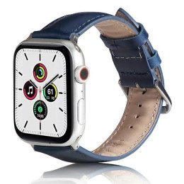 Beline pasek Apple Watch Leather 38/40/41mm niebieski /blue