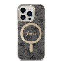 Zestaw Guess GUBPP14XH4EACSK Case+ Charger iPhone 14 Pro Max 6,7" czarny/black hard case 4G Print MagSafe