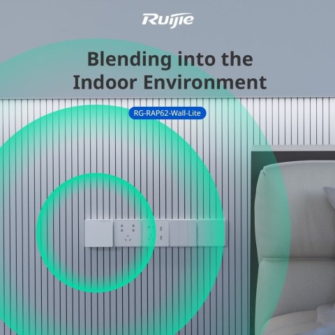 Ruijie Networks RG-RAP62-WALL-LITE punkt dostępowy WLAN 2974 Mbit/s Biały Obsługa PoE
