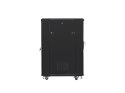 Szafa rack LANBERG FF01-6822-12B stojąca 19" 22U 600X800 CZARNA DRZWI PRZESZKLONE (FLAT PACK)