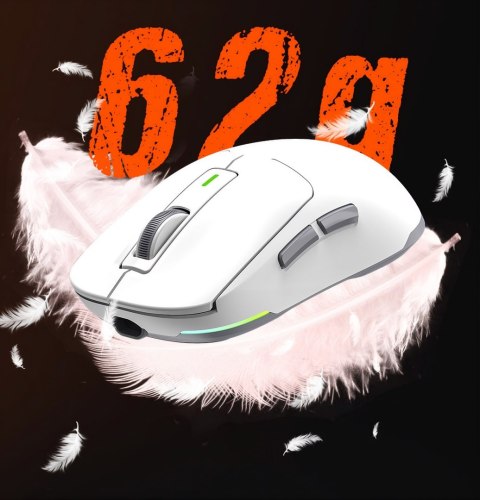 Meetion GW24 Mysz biała, 8000DPI, Tri-Mode