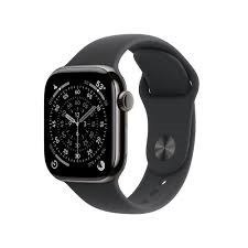 Apple Watch Series 11 GPS + Cellular 42mm Slate Titanium Case with Black Sport Band - M/L