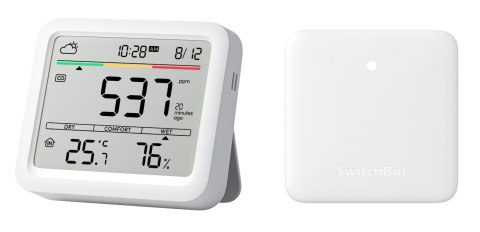 SwitchBot Meter Pro (CO2 Monitor) Biały LCD Bateria